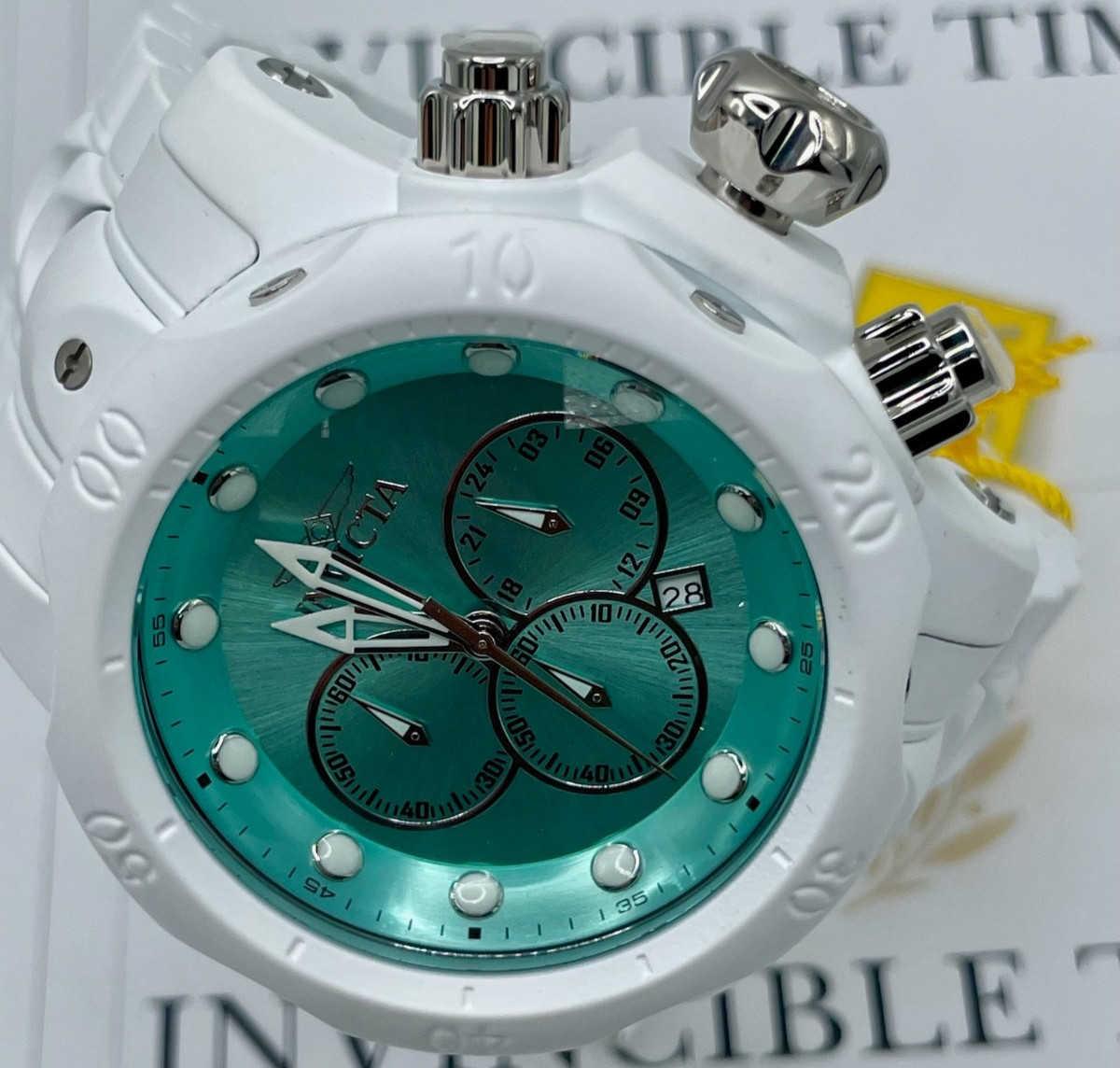Invicta Venom Ghost Men’s Watch – 53.7mm, Aqua Plating, Steel (48222)