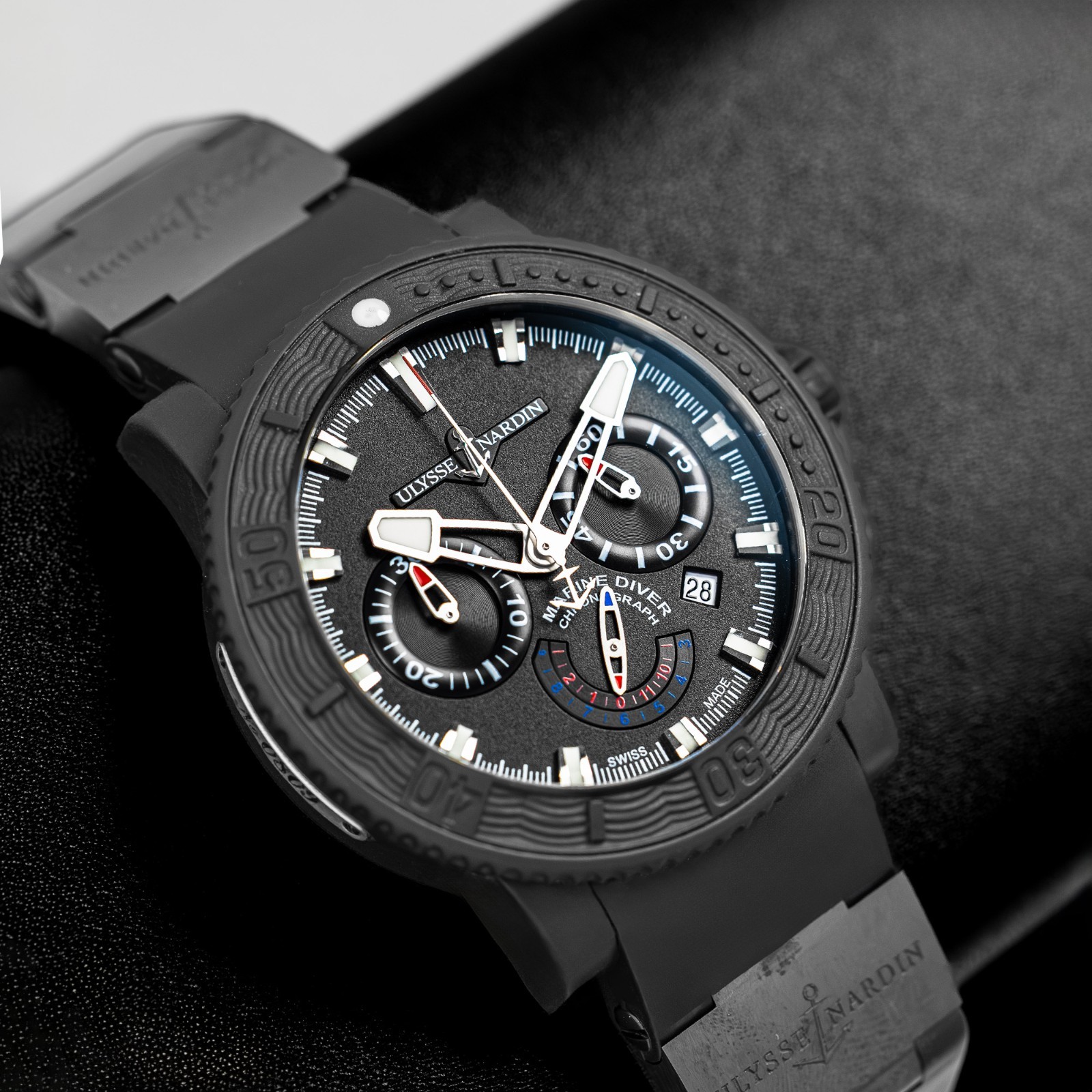 Ulysse Nardin Marine Men’s Black Watch – 353-92-3C
