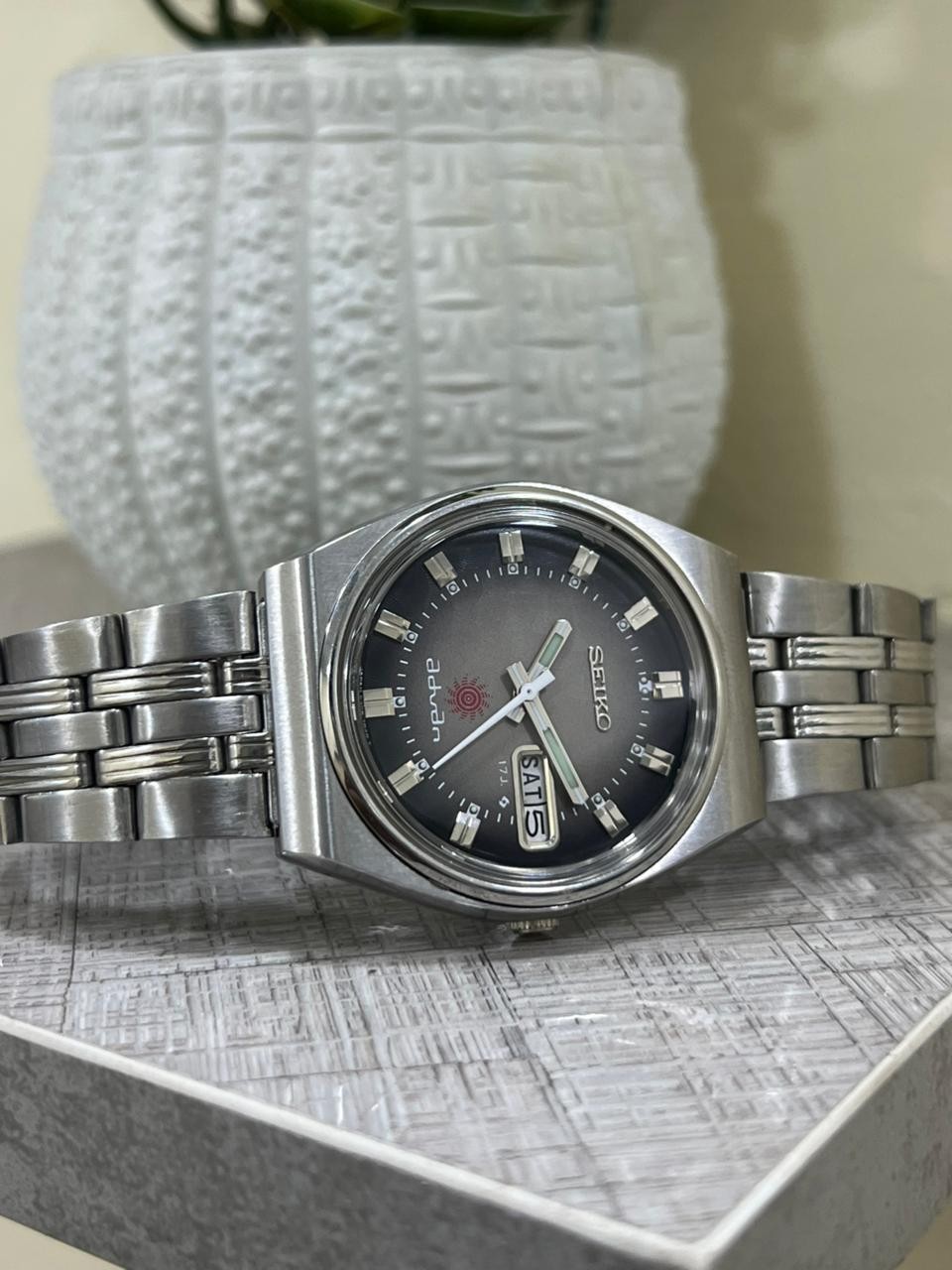 Seiko Advan Automatic Gray Dail Mens Watch Japan Made 6309