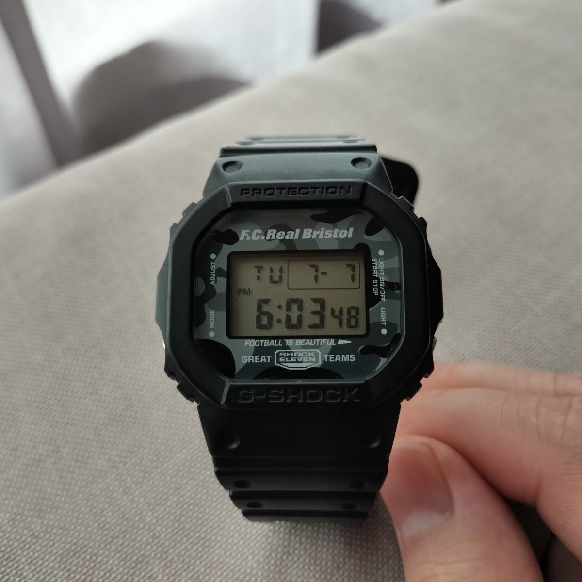 CASIO G-SHOCK DW-5600 F.C.R.B. Black Camouflage Watch