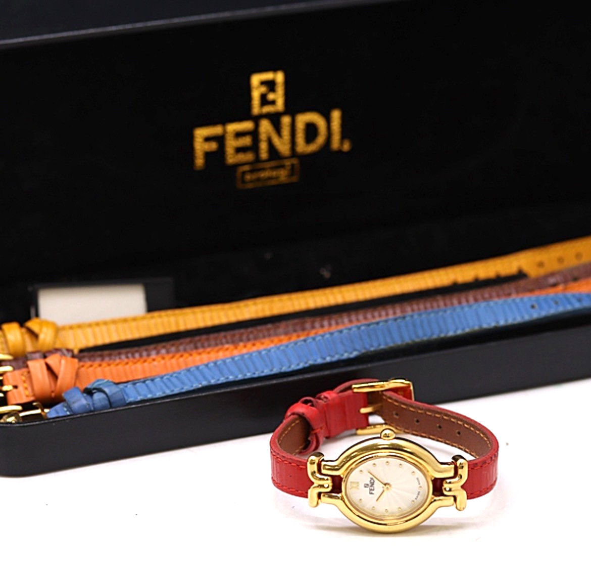 Vintage [Box] FENDI 640L Watch Change belt 5 colors Quartz Women’s Watch JAPAN