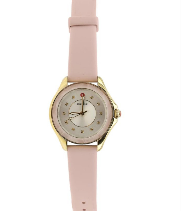 Michele Cape Topaz Dial Silicone 38mm Watch F1228