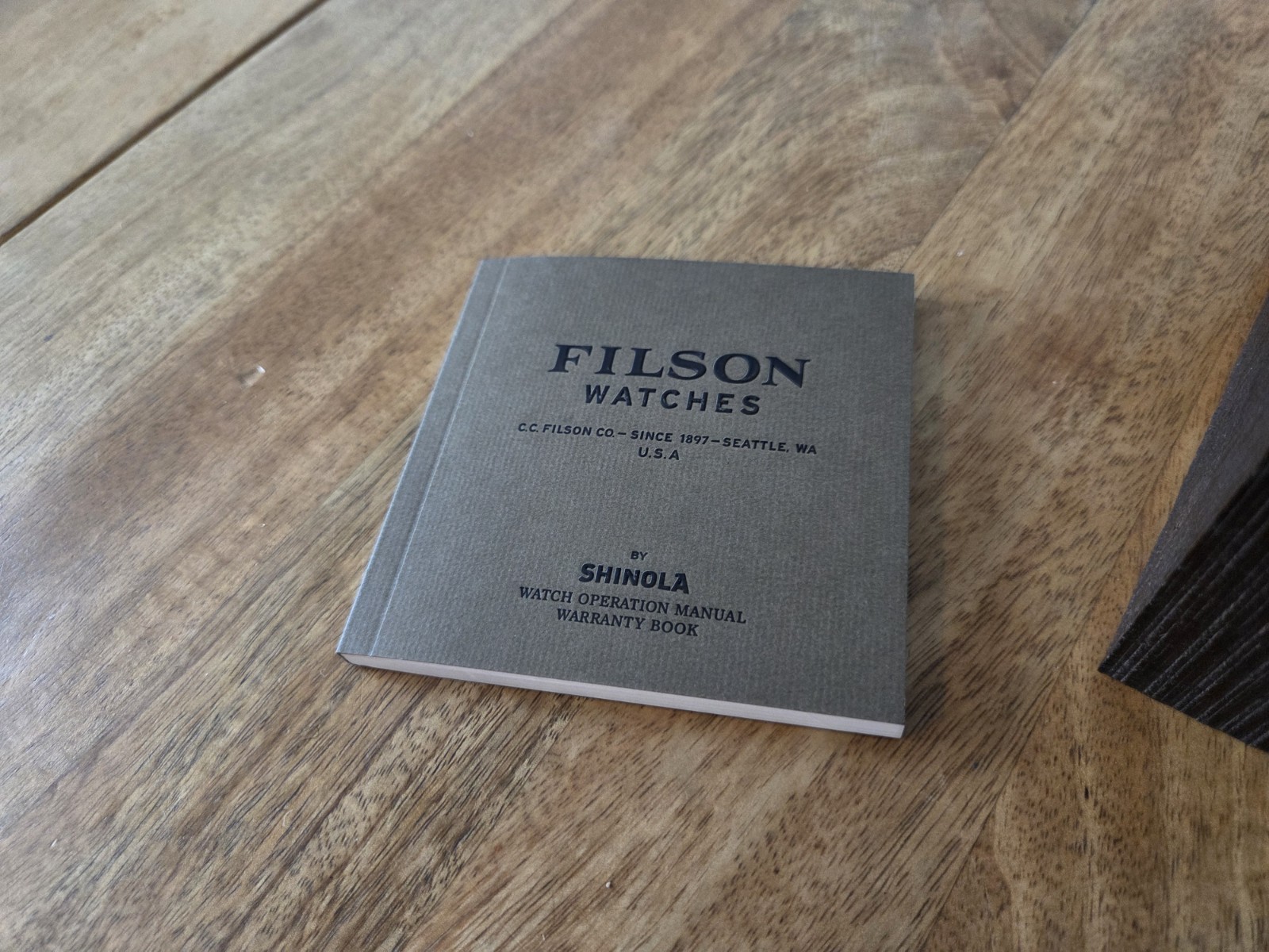 Filson Mackinaw Field Chrono Watch | NWT | MSRP $850 | Discontinued | Rare