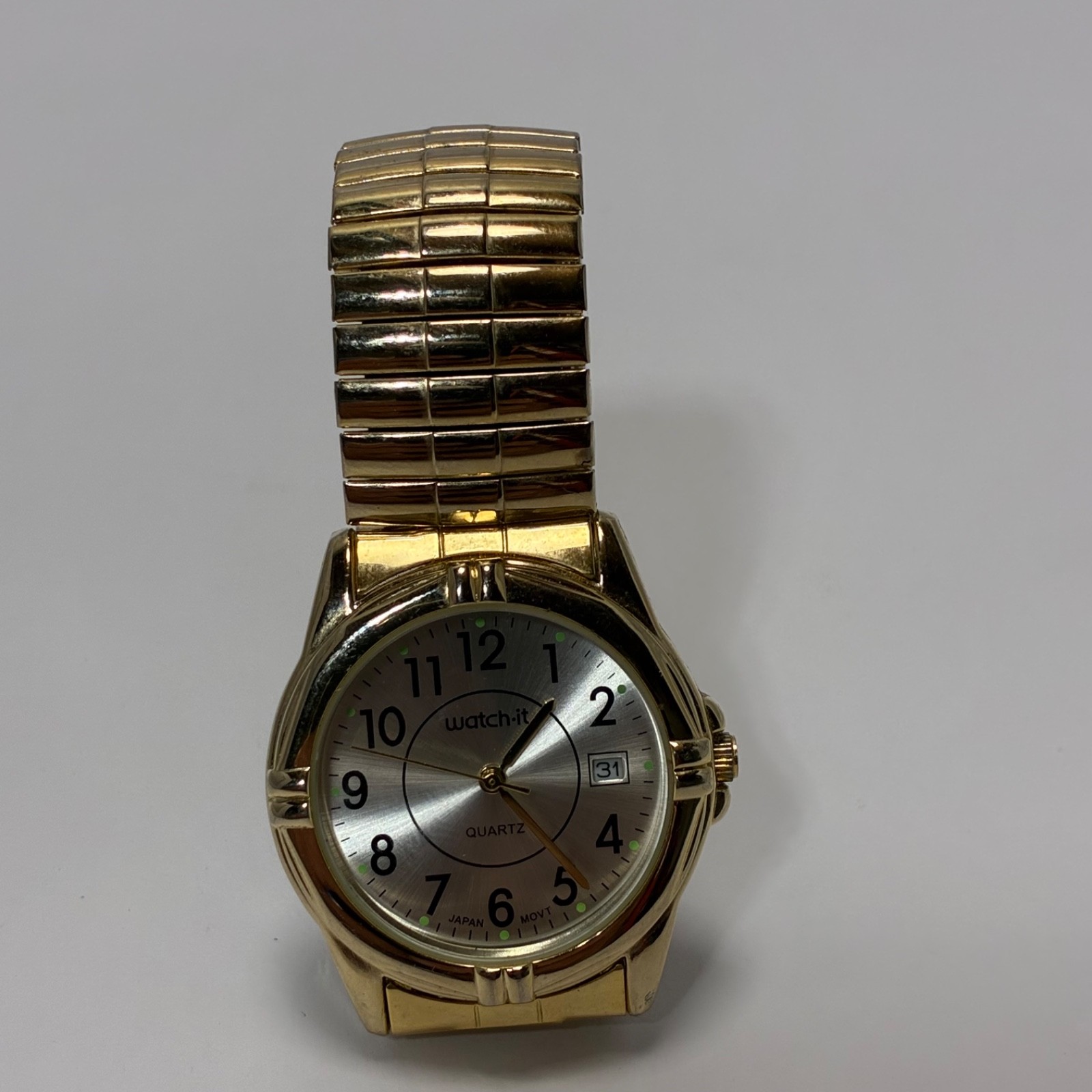 Watch It Advance EZC78615W Quartz Men’s Watch Tested Gold In Color New Battery