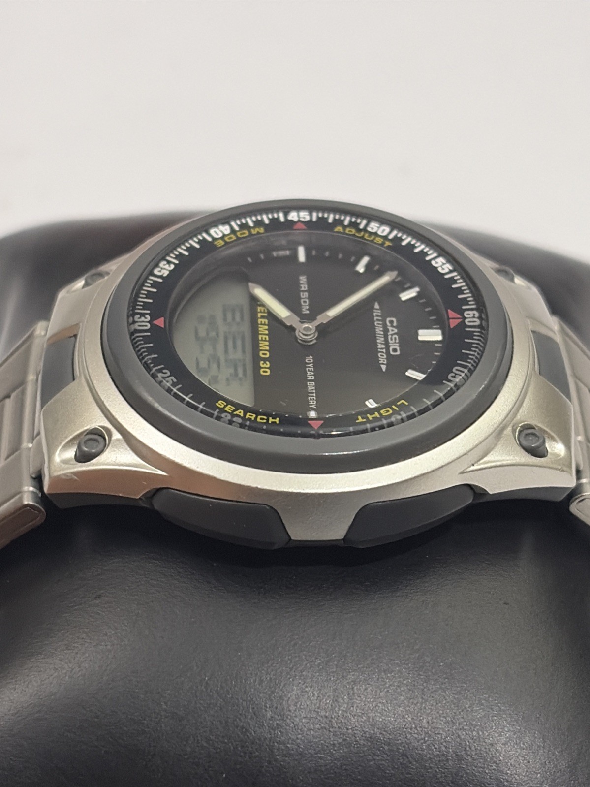 Casio AW-80 Telemamo 30 Ana-Digi Illuminator Watch Stainless Steel New Battery!