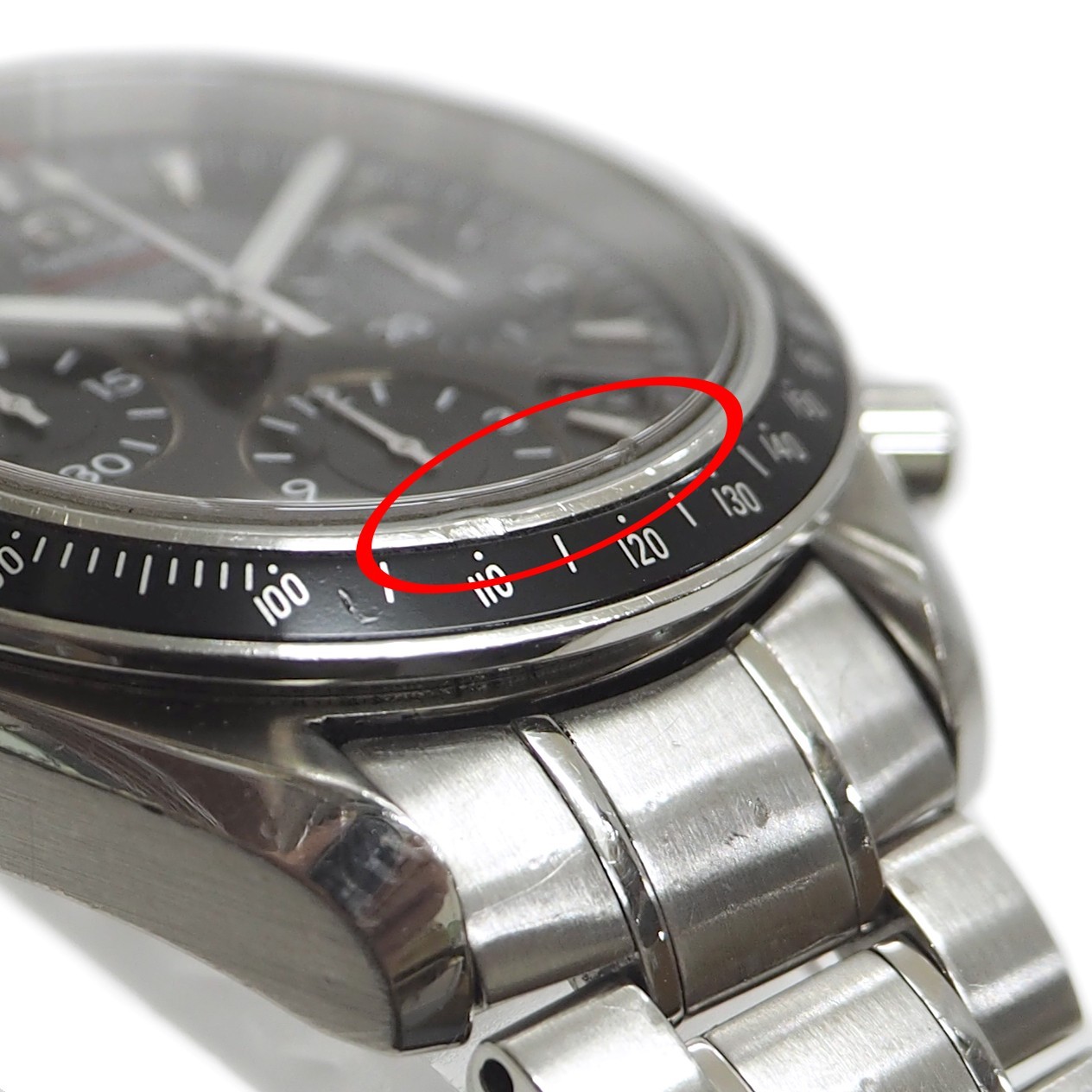 OMEGA Speedmaster Date 323.30.40.40.006.001 S. Steel Auto Men’s Watch #1384B