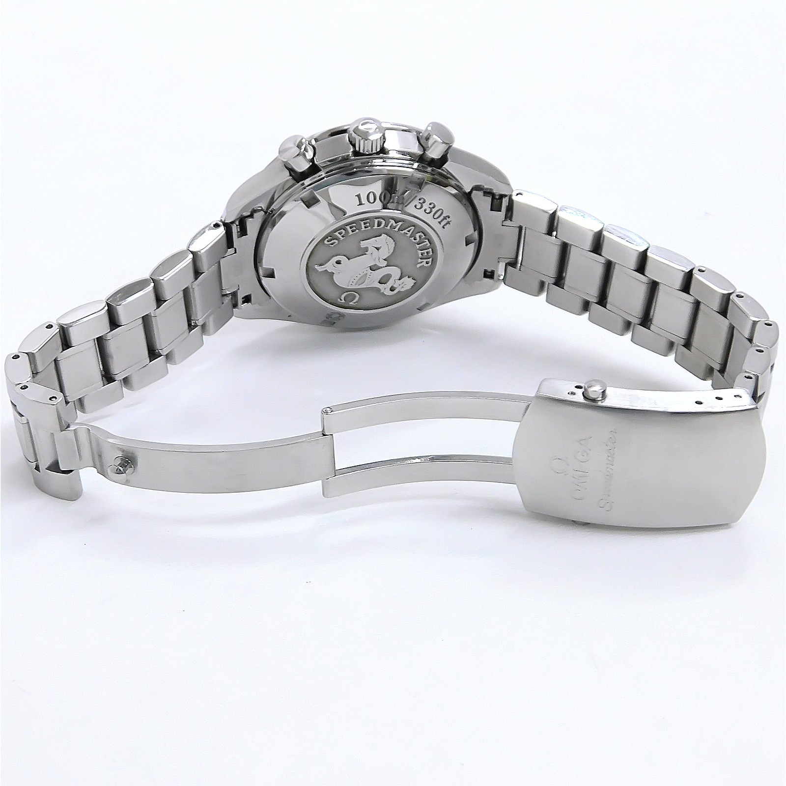 OMEGA Speedmaster Date 323.30.40.40.006.001 S. Steel Auto Men’s Watch #1384B
