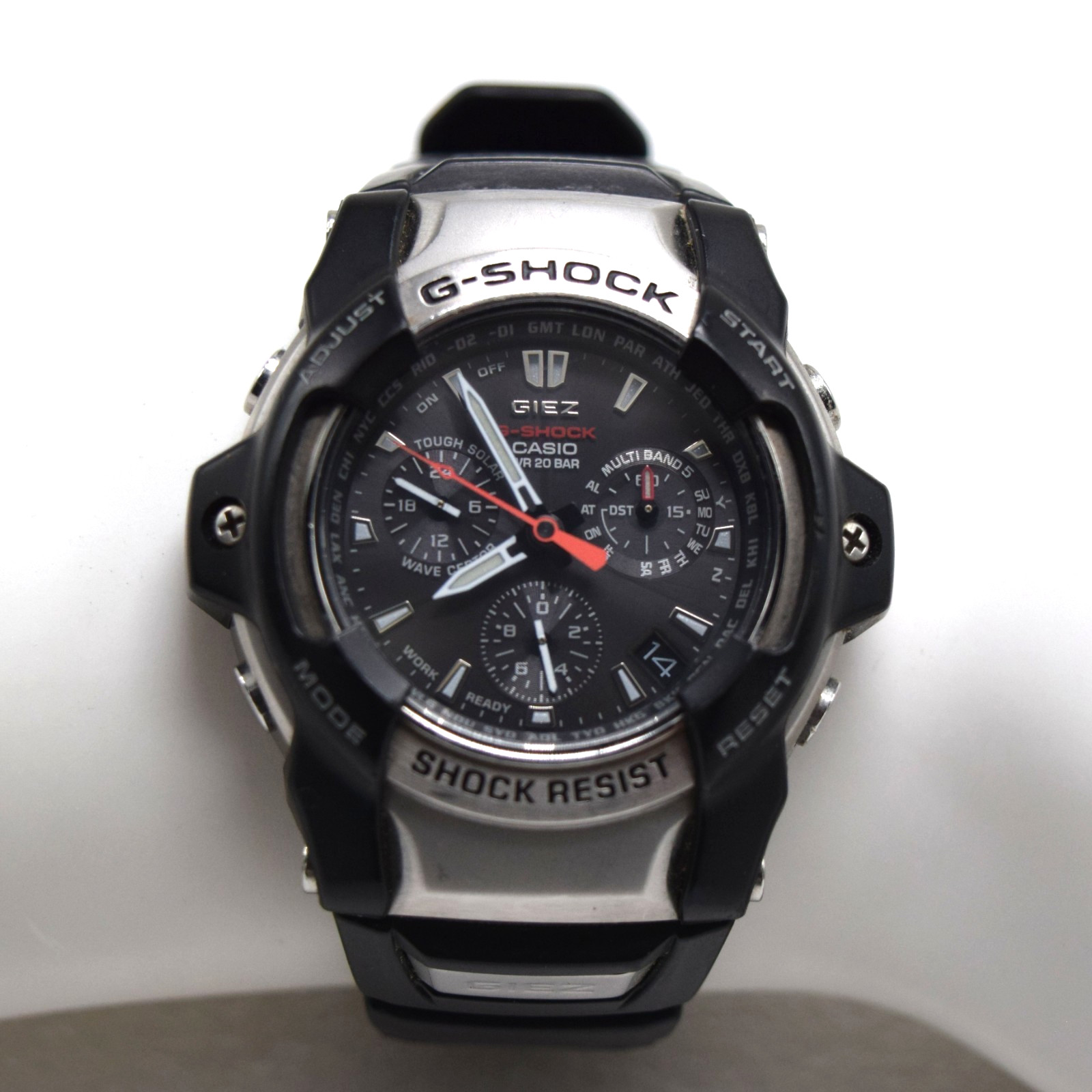 Premium Casio G-Shock Giez GS-1100-1A (Mod 4777) Tough Solar Atomic Analog Watch