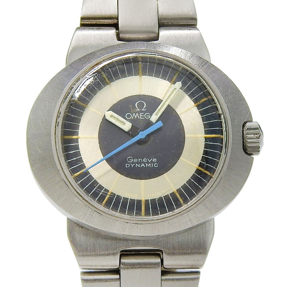 OMEGA TOOL 102 vintage Geneva Dynamic Watches SilverDial Stainless Steel M…