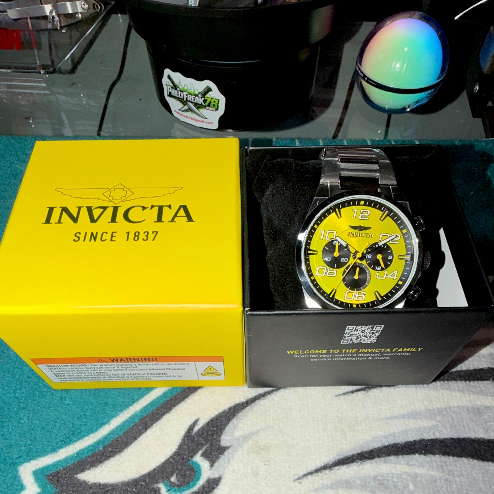 🔥🔥Invicta men’s Racing Chronograph F1 Yellow/Black Dial SS Bracelet 48mm🔥🔥