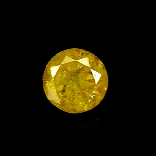 Natural and untreated 2.56mm yellow diamond