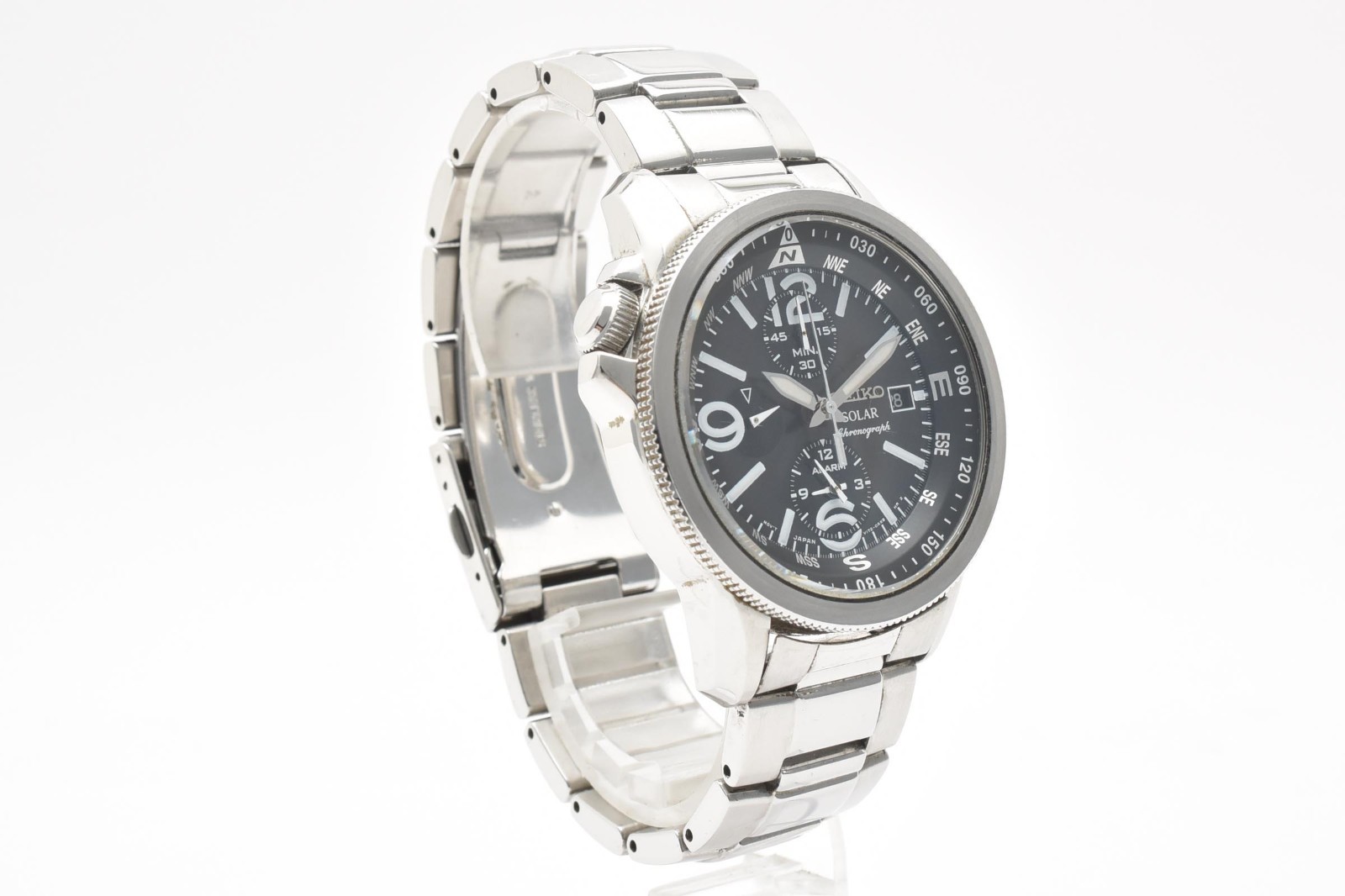 ▶️Seiko Prospex Sky Solar Chronograph V172-0AG0 Black Dial Pilot 2013 Men’s