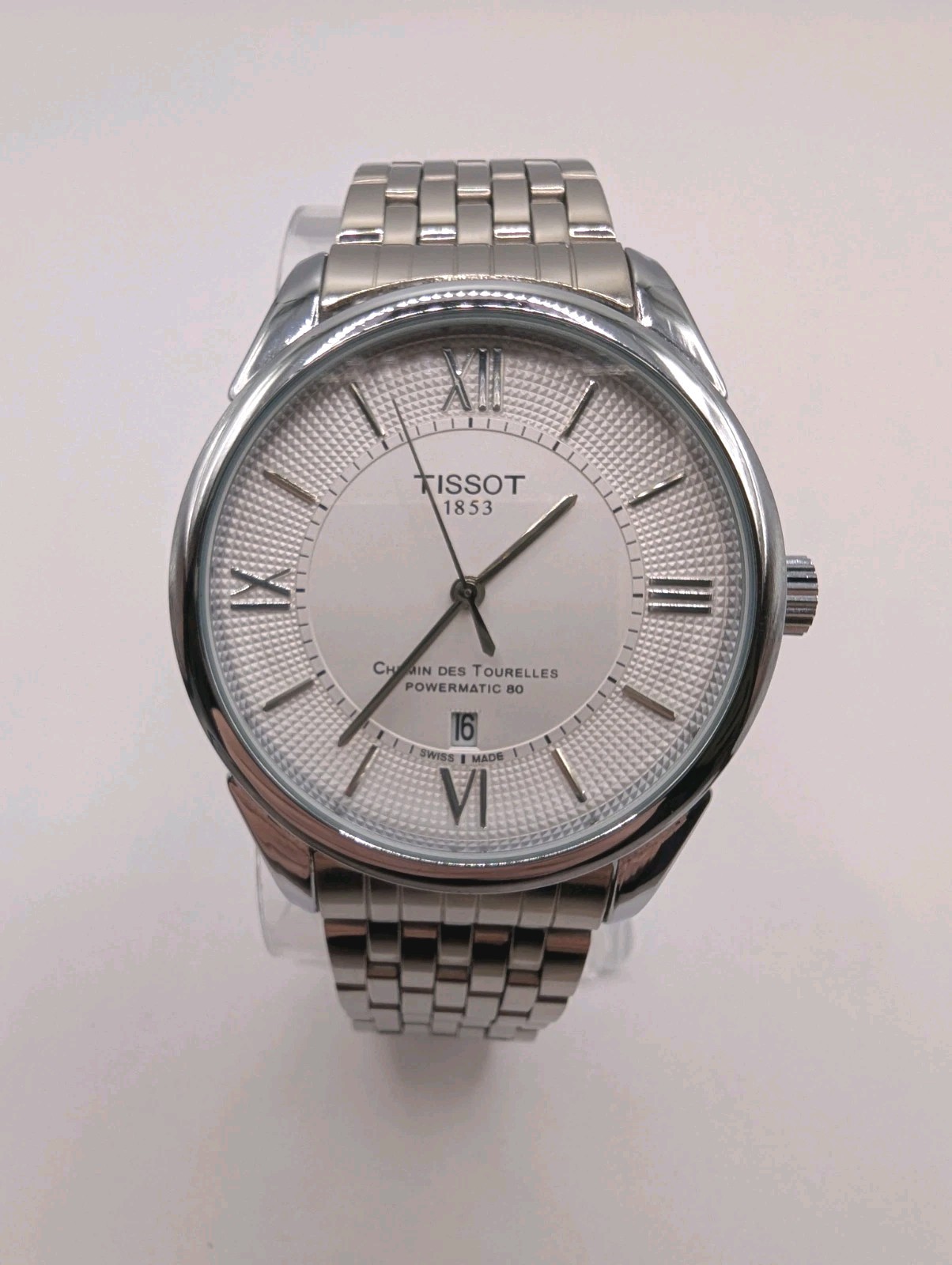 TISSOT CHEMIN DES TOURELLES POWERMATIC 80 WATCH 8 1/2″ BAND With a LaLocle Back