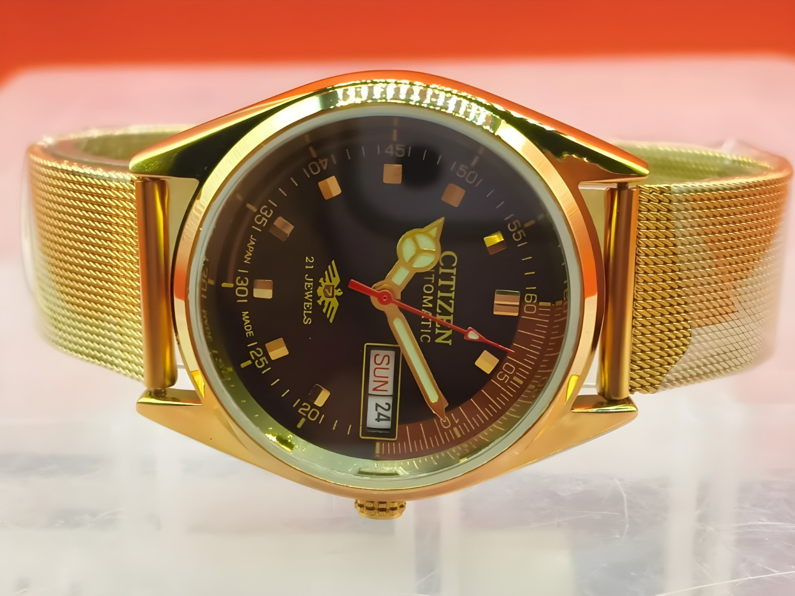 Automatic 8200 21Jewels Restored Dial Black DayDate Mens Japan Watch Vintage 26