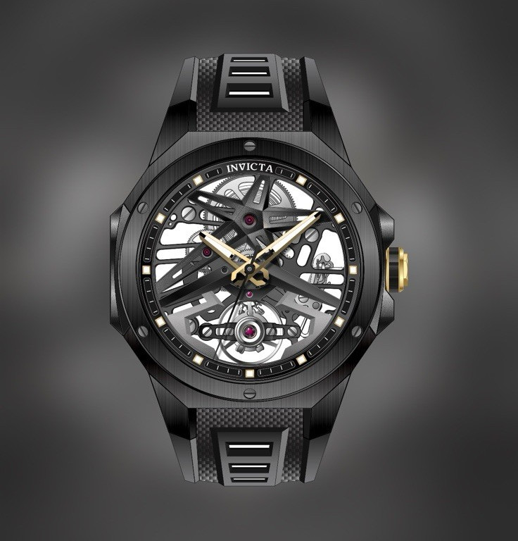 Invicta Celestial Men’s Black Automatic Skeleton Dial 43mm 30m Exhibition