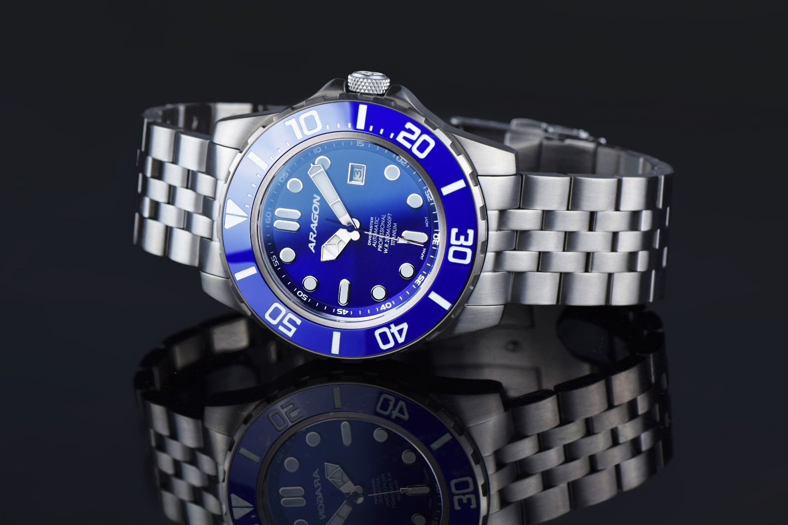 ARAGON A681BLU DIVEMASTER® 9015 Titanium 50mm