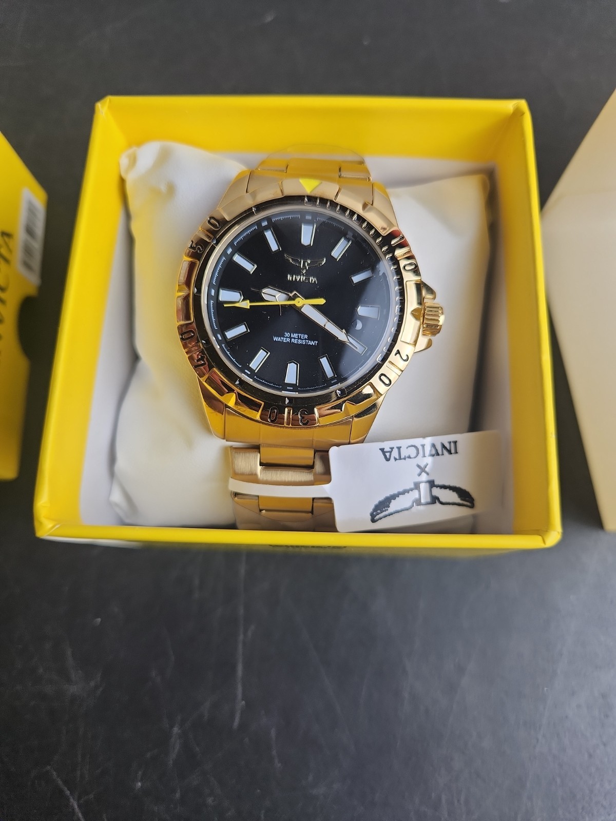 Invicta Specialty I 69032 Men’s 42mm Gold Tone Watch Black Dial New in Box