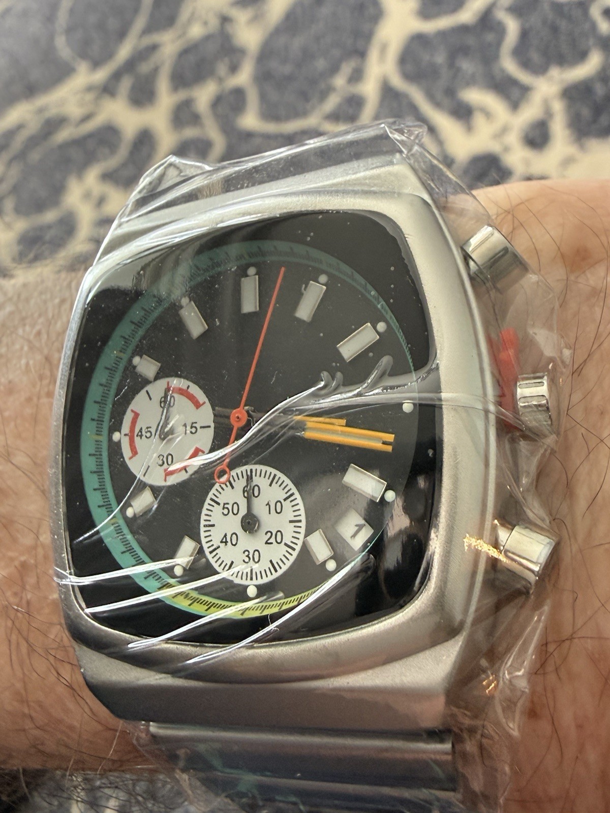 New CILOA 503 Expreso Siver Chronograph Dial Retro Brew Metric Style Men’s Watch