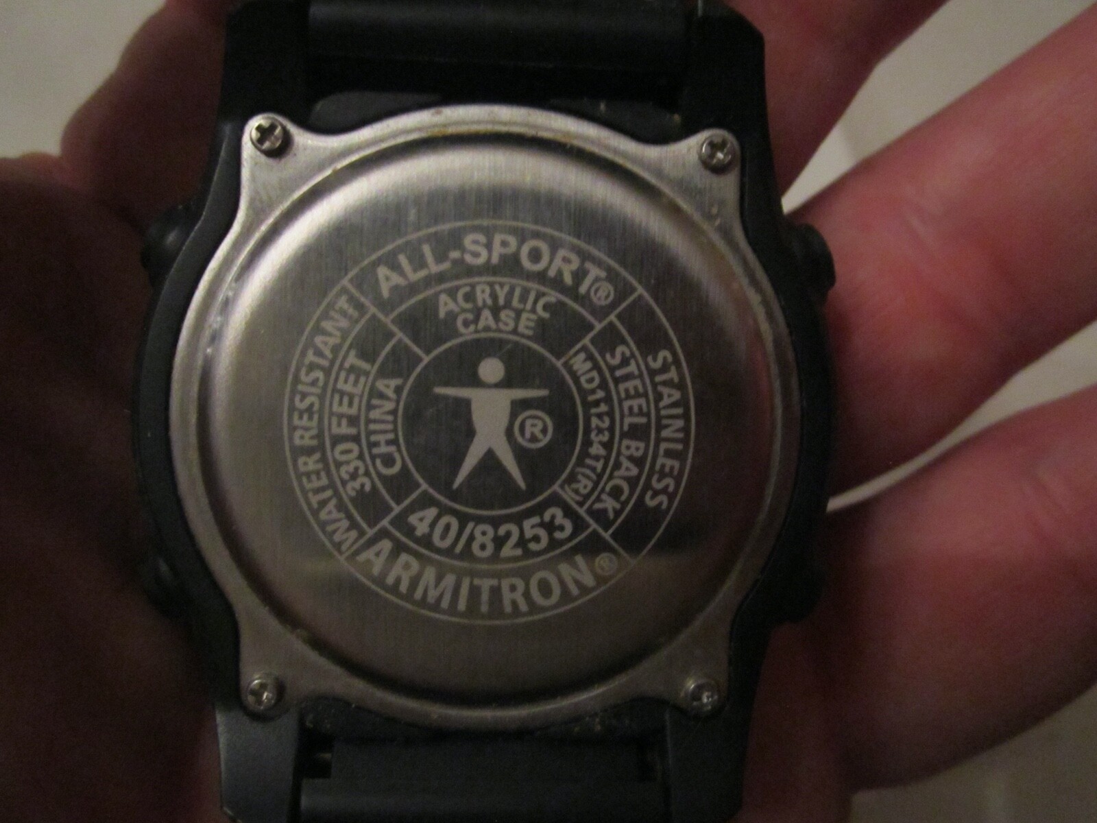 ARMITRON ALL SPORT WATCH – MODEL 8253 – ACRYLIC CASE – QUARTZ – BBA-26