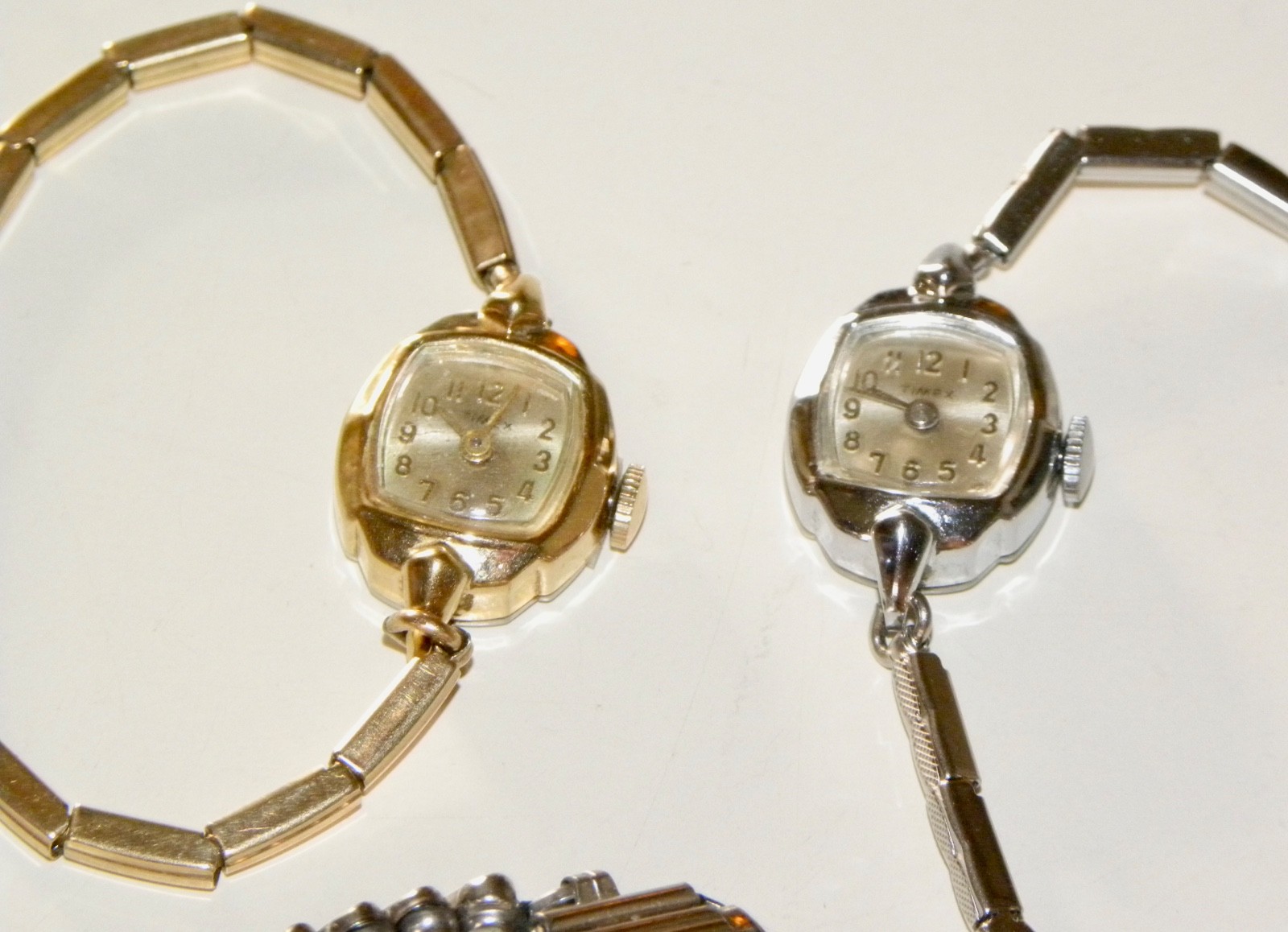 LOT ~ Vintage TIMEX Ladies Watches Gold & Silver-Tone ~ ELGIN 10K Gold Filled