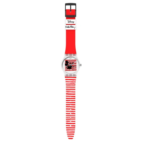 Swatch Disney Mickey Mariniere White Dial Silicone Strap Unisex Watch GZ352