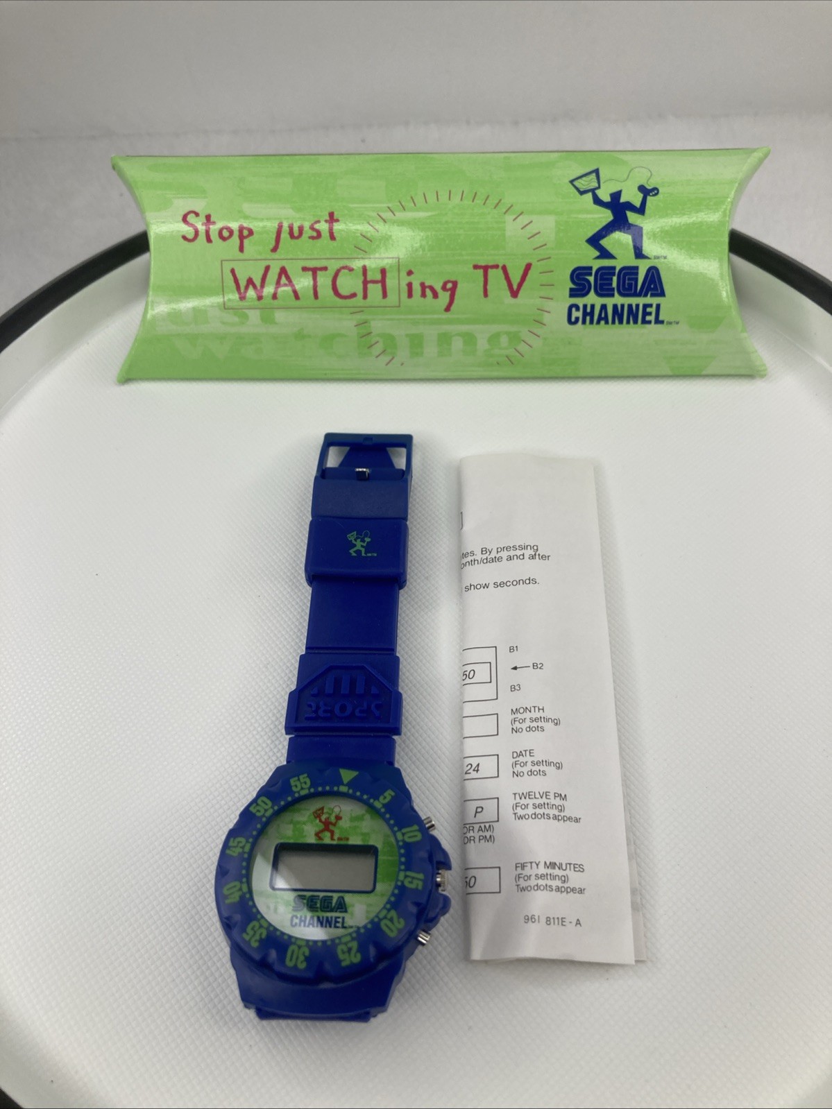 Sega Channel Sega Genesis Promotional Blue Retro Watch Wristwatch Collectible