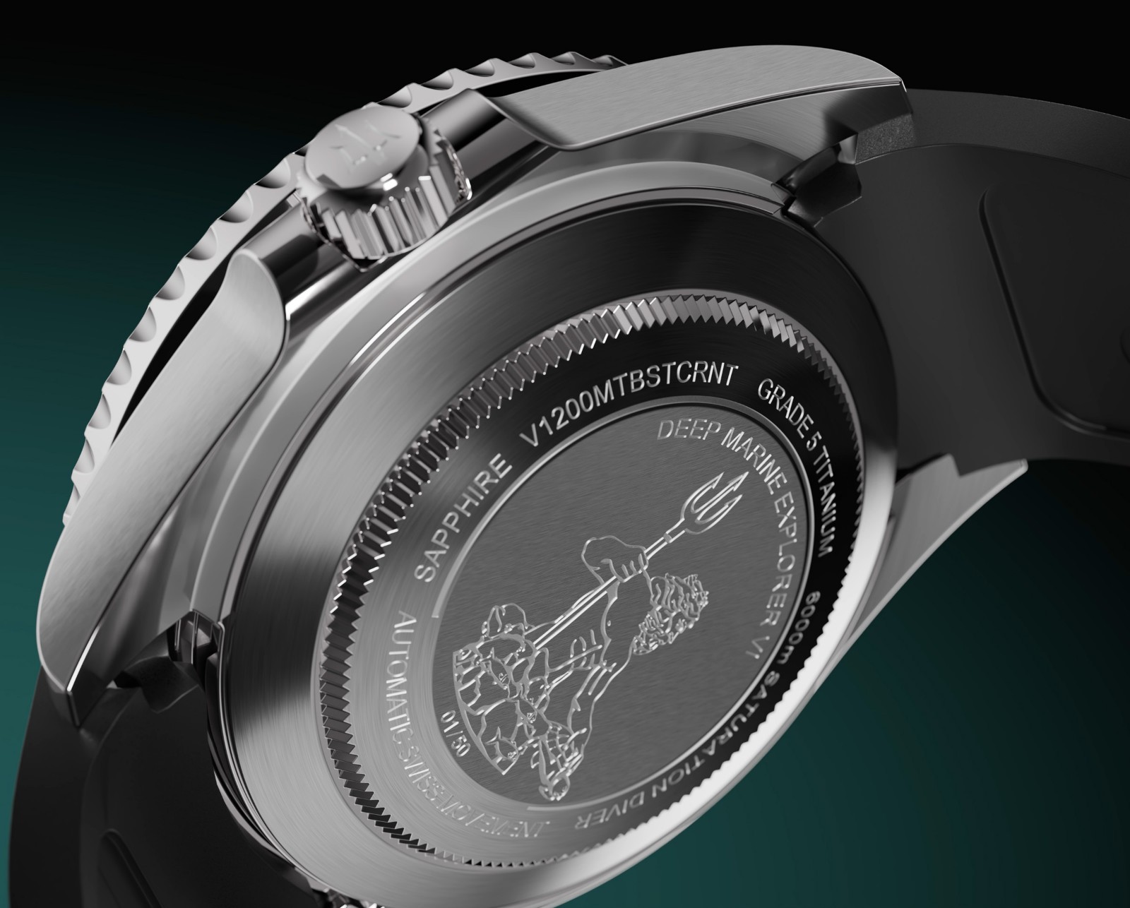 Oceaneva Deep Explorer VI 6000m Automatic Watch Grade 5 Titanium Purple Burst