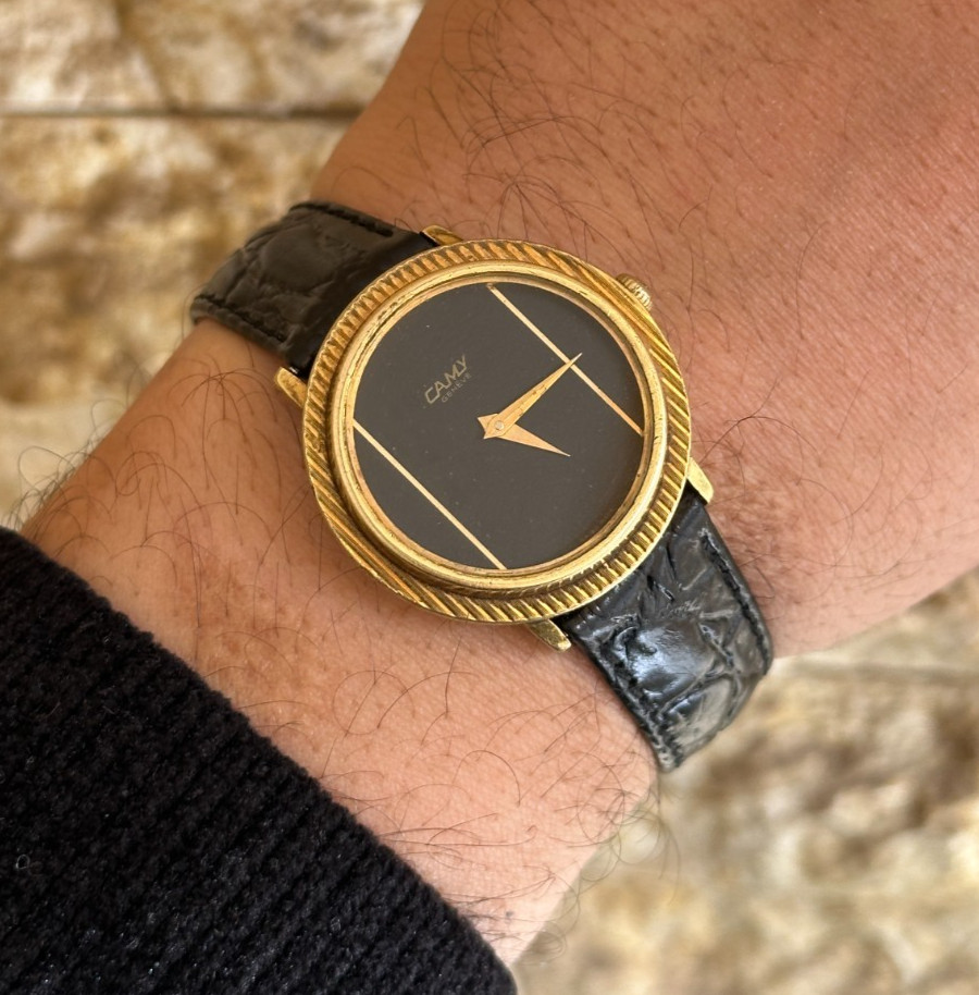 1960’s Vintage Camy Geneve Watch So Rare Classic Swiss Luxury Manual Wind 34mm