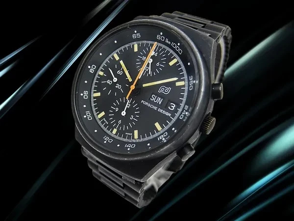 Porsche Design Orfina Chronograph I 7176S Lemania 5100 PVD Black Dial Auto Men’s