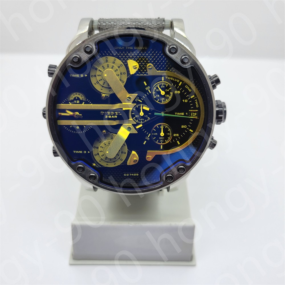 Diesel DZ7429 MR Daddy 2.0 Chronograph Nylon Strap Black/YELLOW Dial Men’s Watch