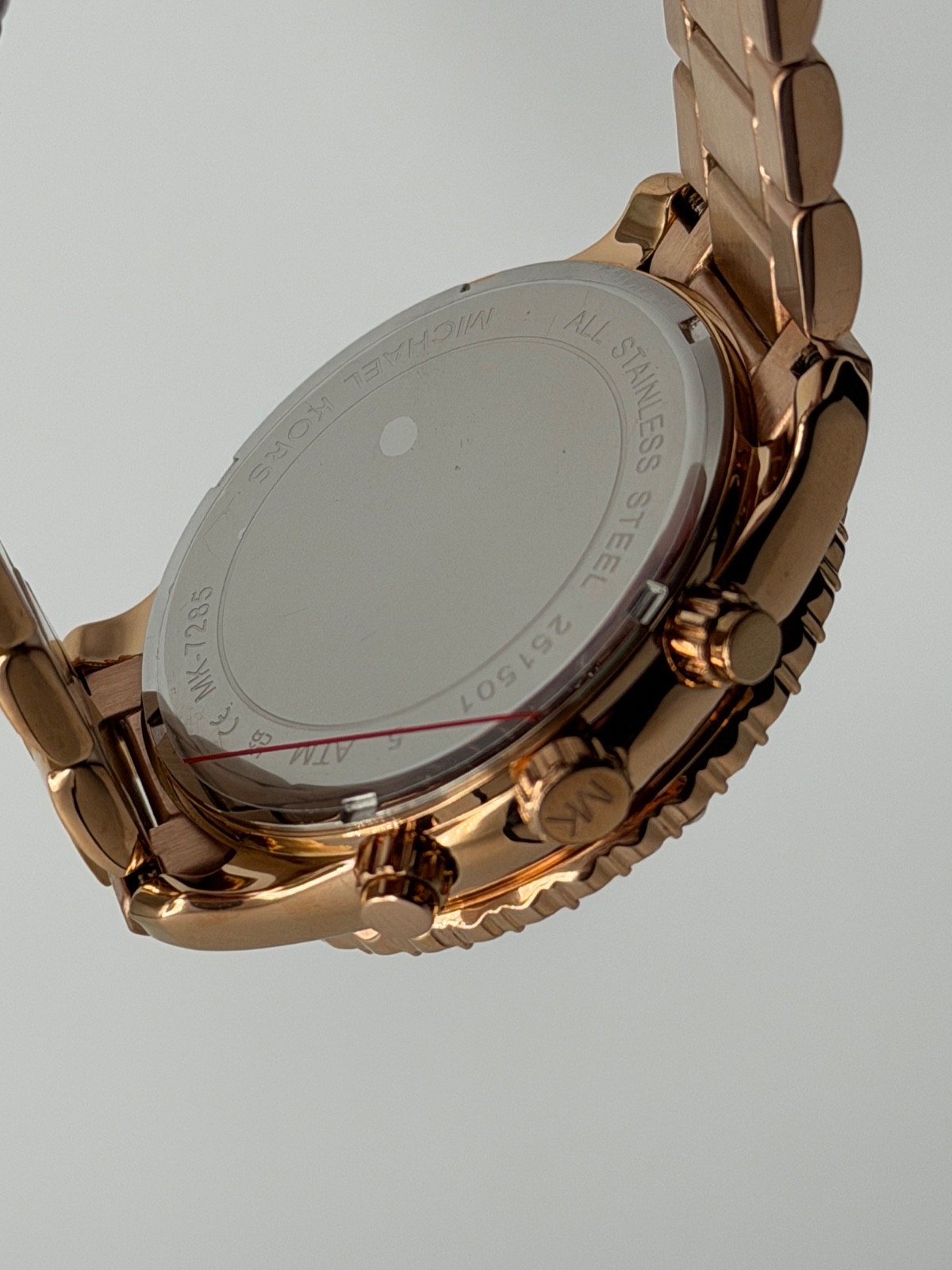 MICHAEL KORS Layton MK7285 Chronograph Rose Gold Glitz Crystal 42mm Wristwatch
