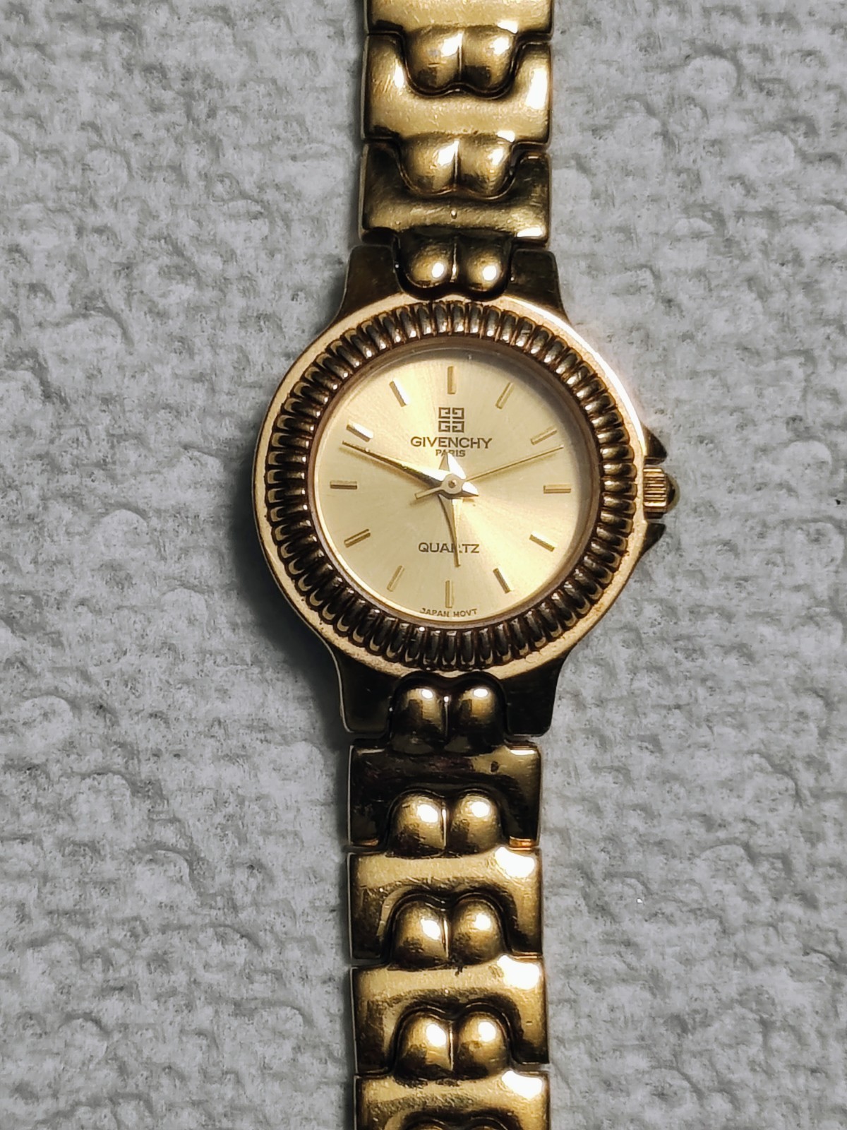Vintage Givenchy Paris Watch Gold Tone Working
