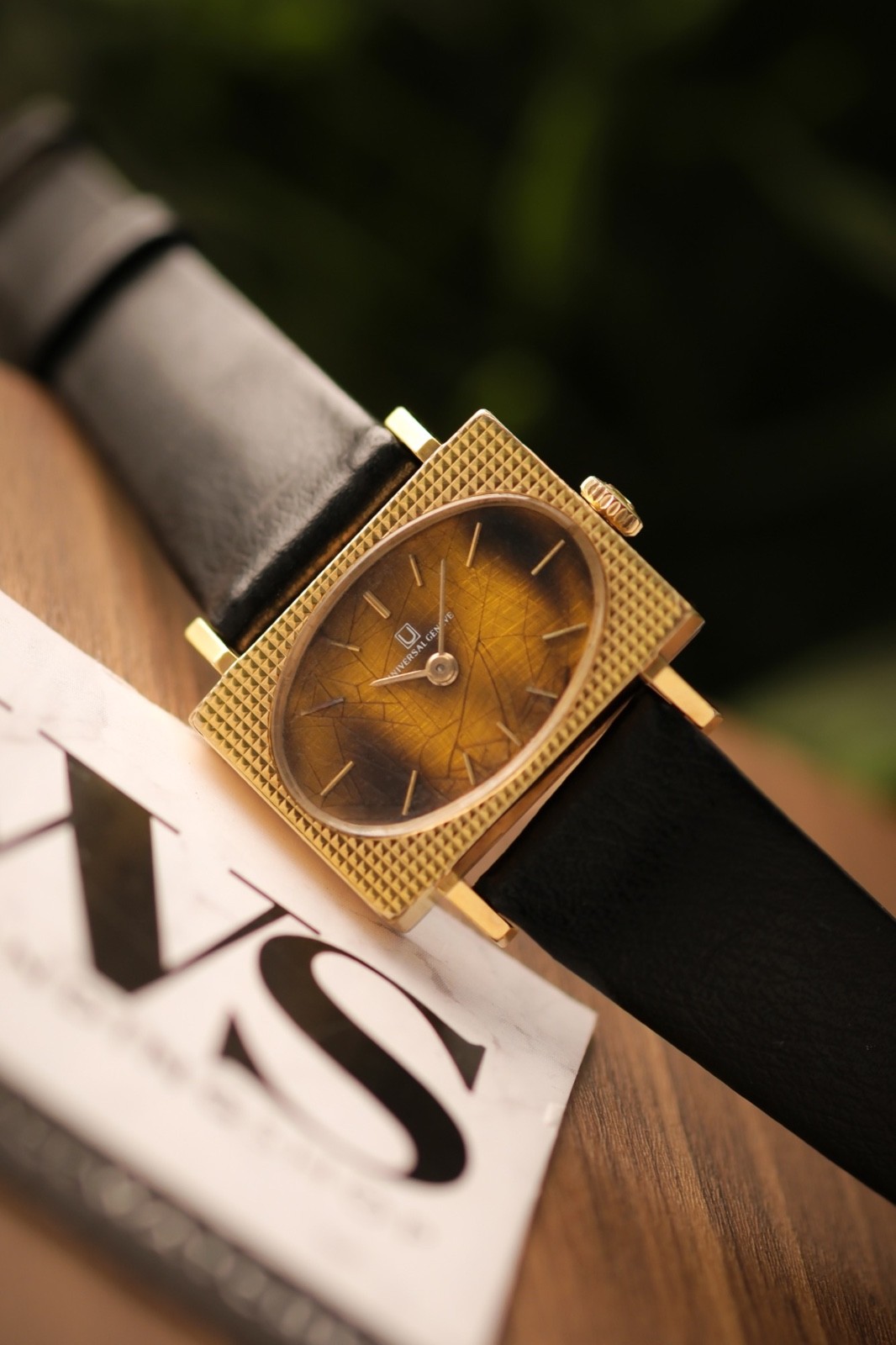 Universal Geneve Rectangular lady, ref. 510608, hand-wound cal UG 10, tiger dial
