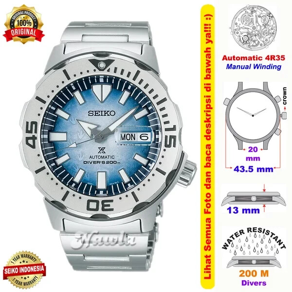 Brand New Seiko Prospex SRPG57K1 Antartica Monster Save The Ocean SRPG57