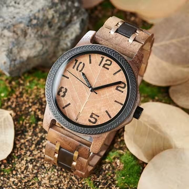 Timeless Tree Leaf Wooden watch new collection custom service add-on