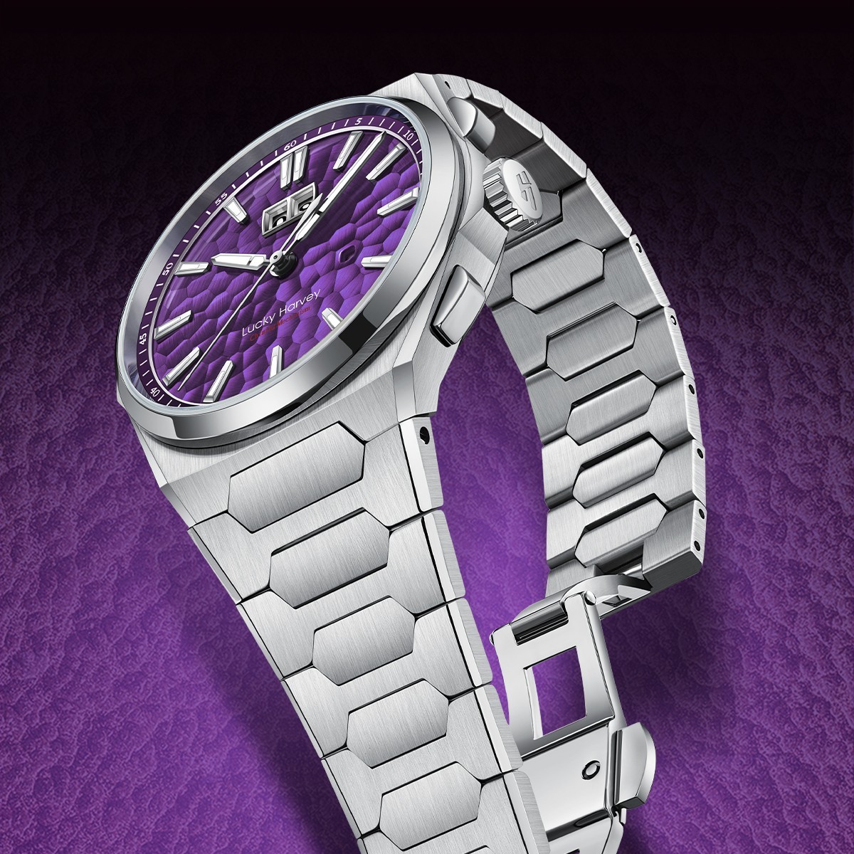 Lucky Harvey Hammered Dial Chiming Automatic Watch Limited Edition 300pcs