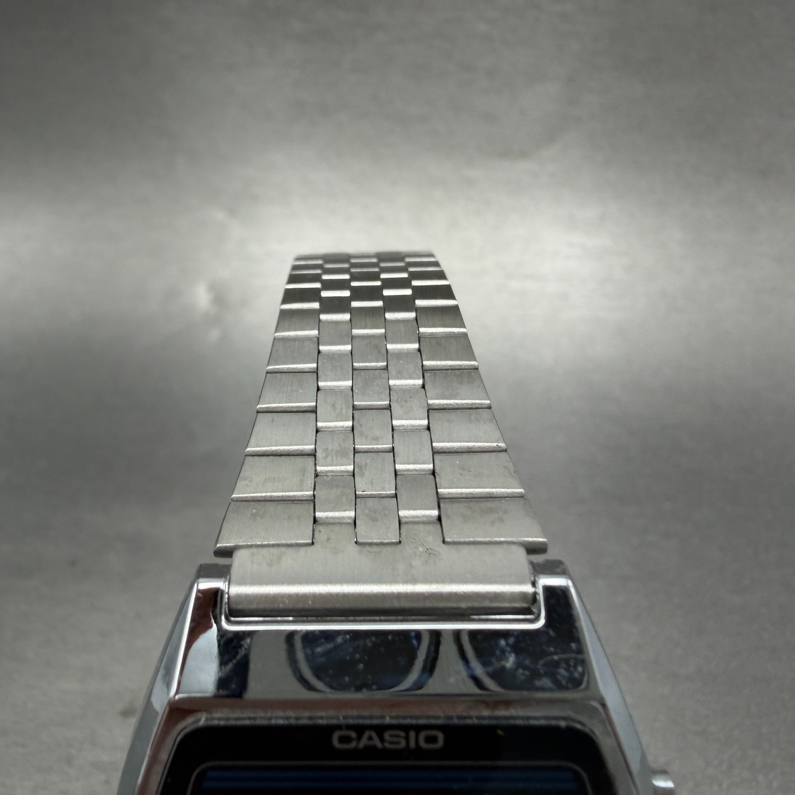 Casio B612 Watch Men 35mm Digital Black Dial Silver Tone Octagon New Battery VTG