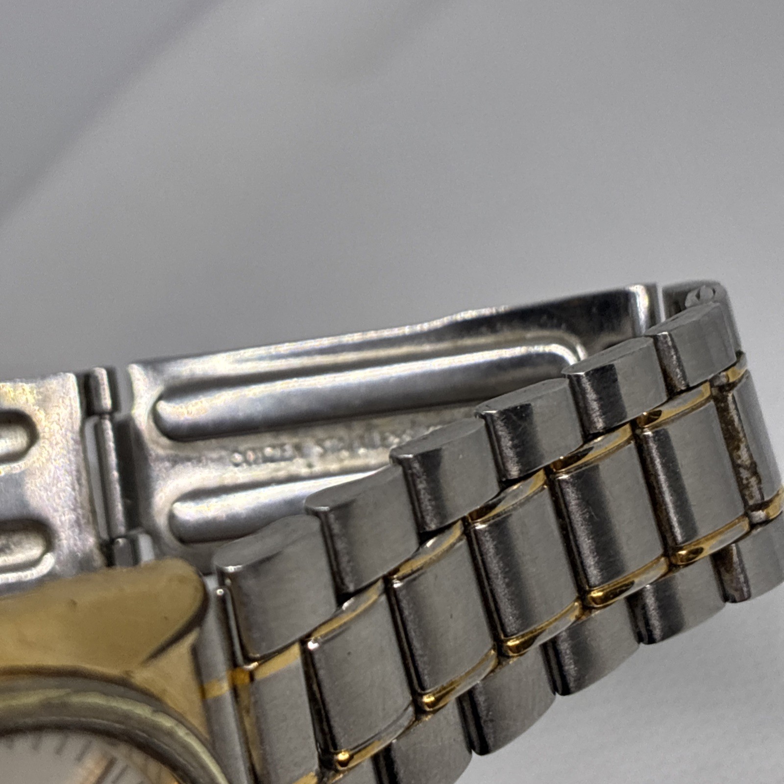 Seiko Type II Watch Men 35mm Silver Dial Gold Tone Daydate 7546-8000 Running!