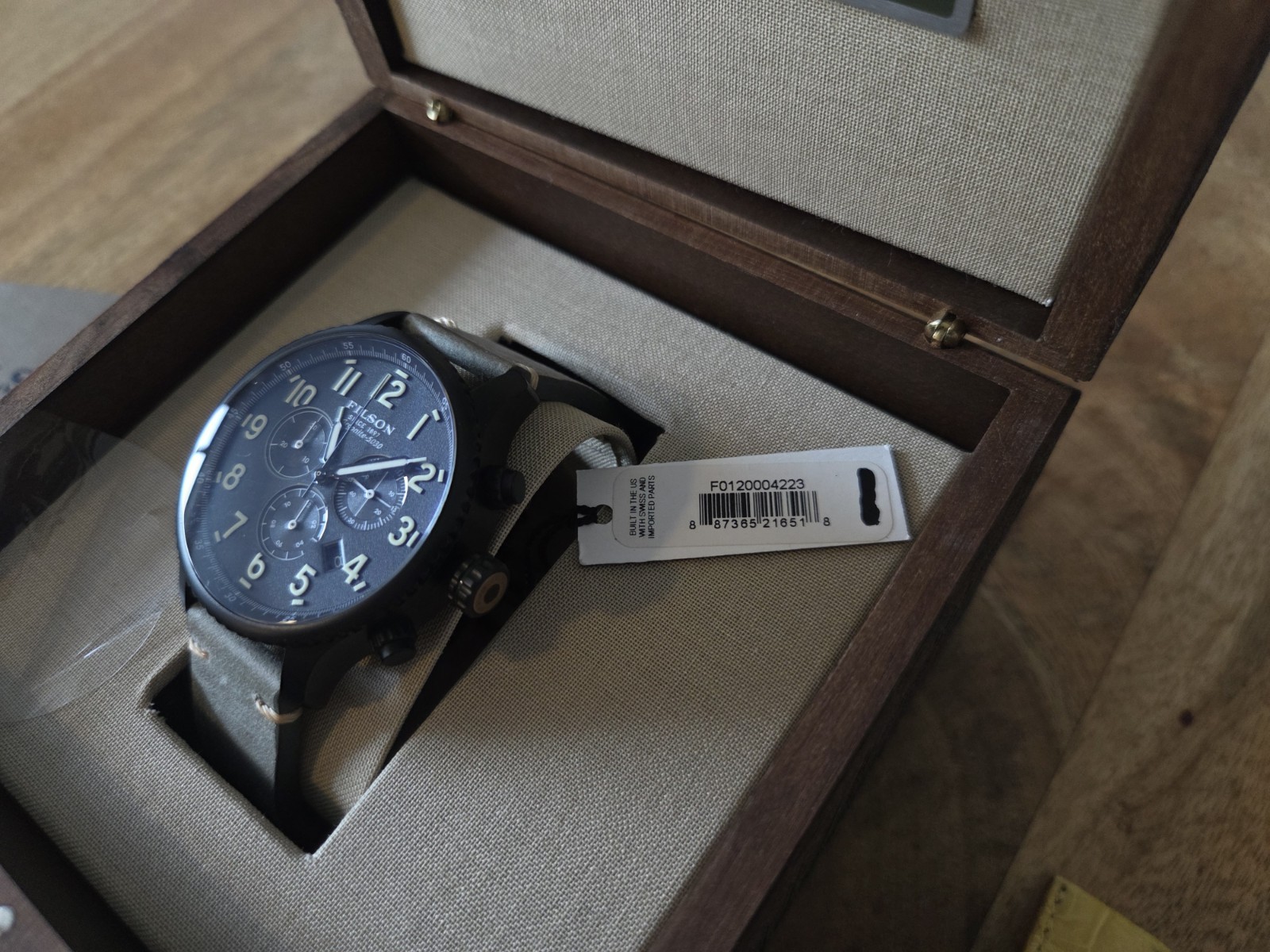 Filson Mackinaw Field Chrono Watch | NWT | MSRP $850 | Discontinued | Rare