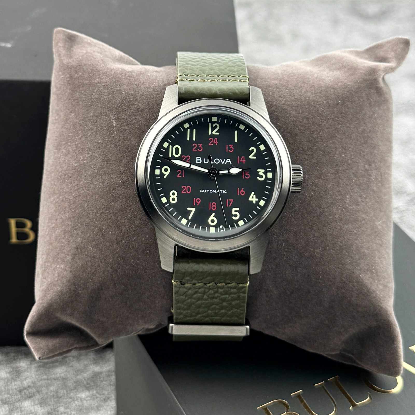 Bulova Hack VWI SPECIAL EDITION Black Dial Automatic Men’s Watch 98A255