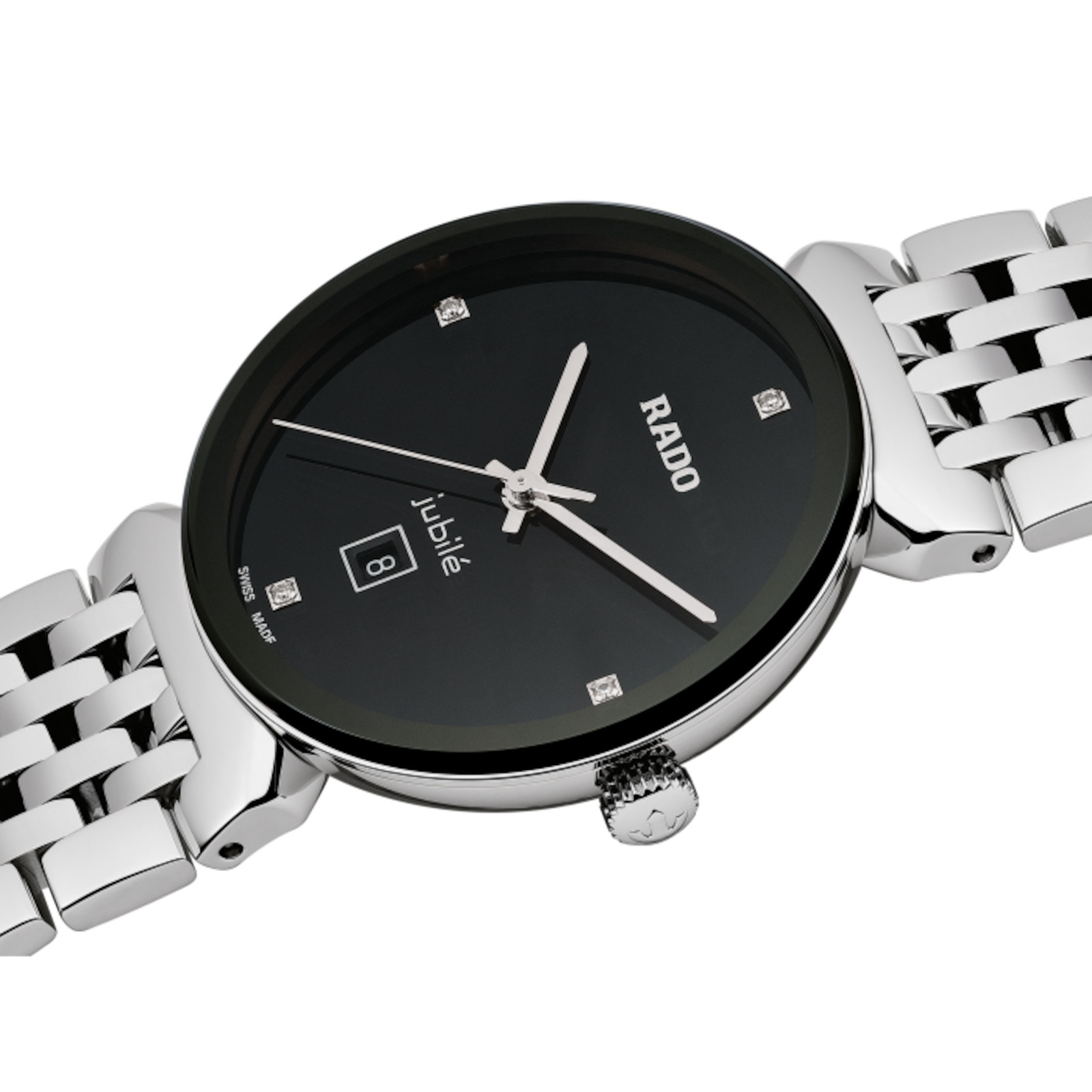 Rado Florence Classic Diamonds Stainless Steel Black Dial Womens Watch R48913713