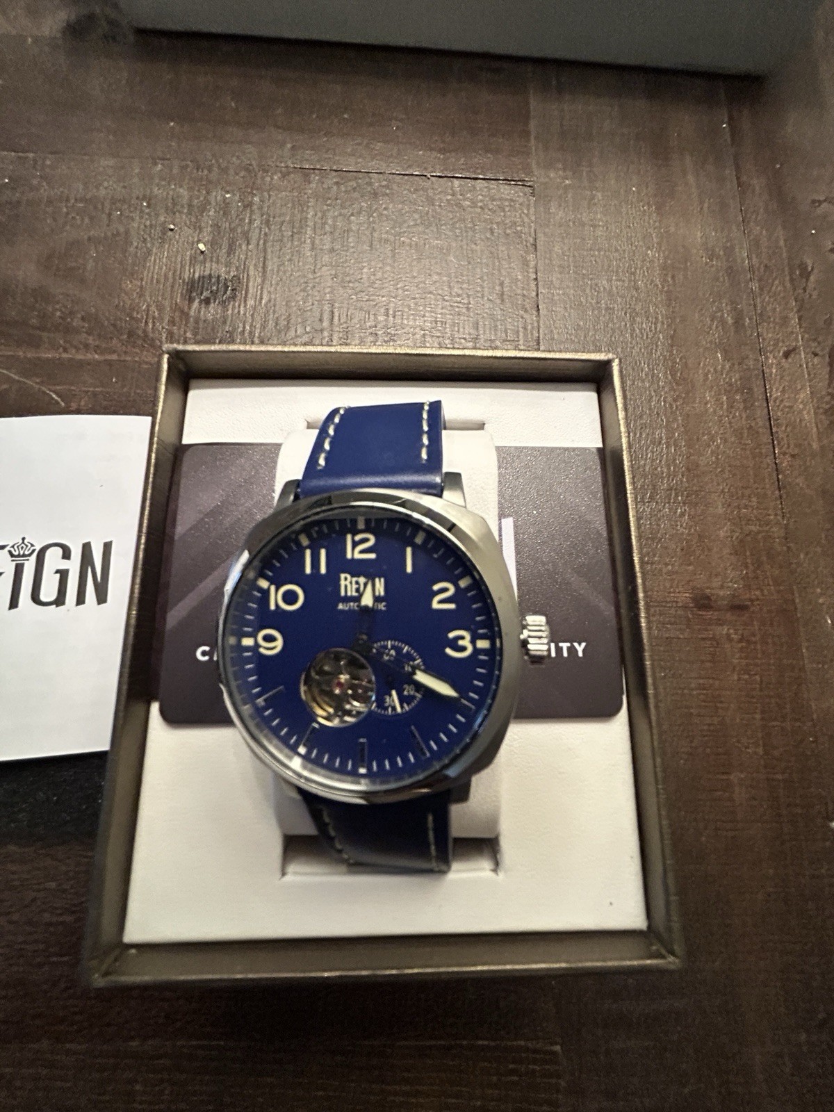 Reign Napoleon Automatic Black Dial Men’s Watch REIRN5802 New With Tags