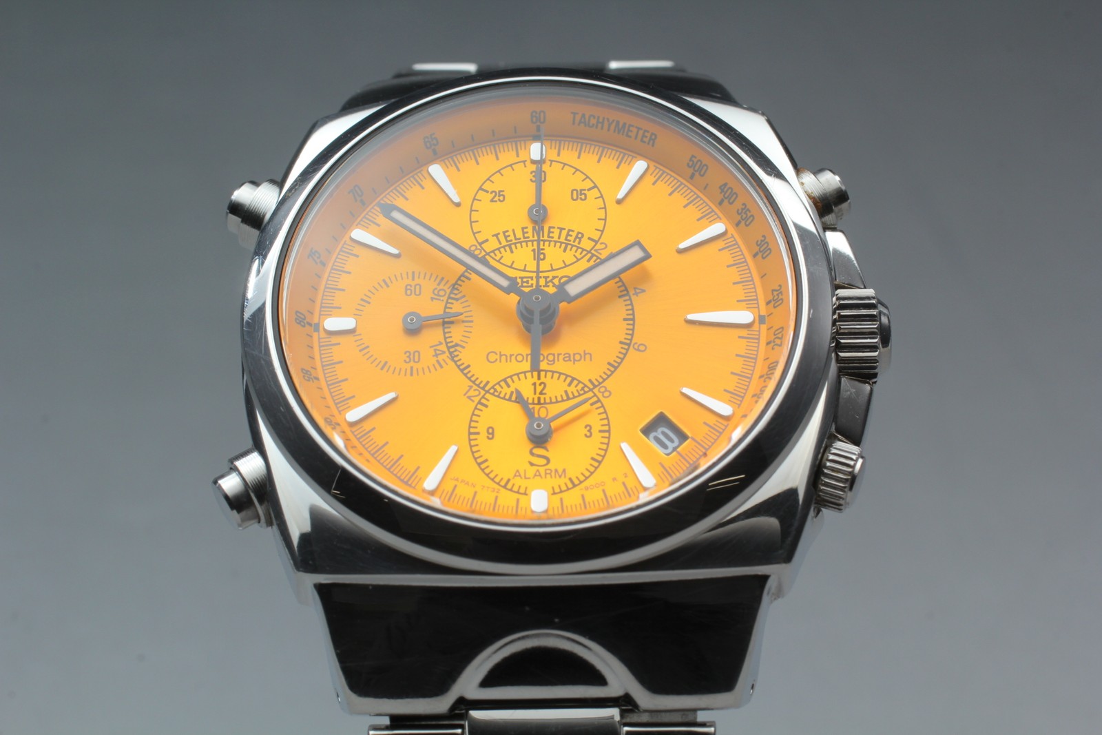 Vintage [N MINT] Seiko SUS Chronograph 7T32-9000 Yellow Dial Quartz Men’s Watch