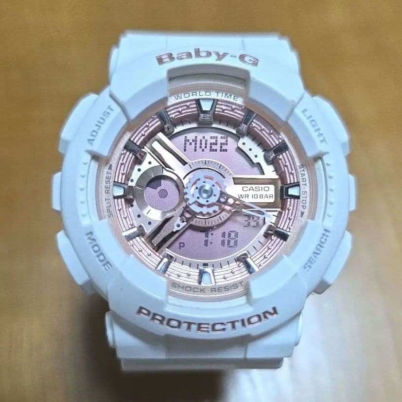 CASIO Baby G BA 110 White Pink Gold