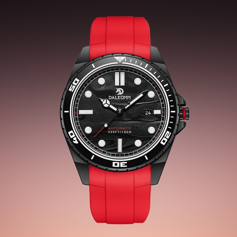 Dalkomm Damascus Dial Automatic Mechanical Sapphire Calendar Man Watch Luminous