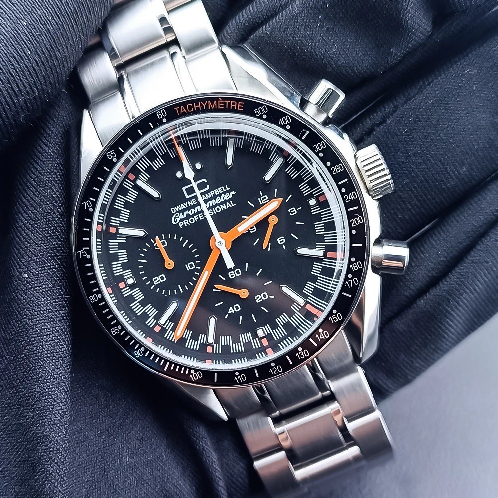 Japanese Quartz Watch Vk63 Men’s Business Panda Dial VK63 Movement Birthday Gift