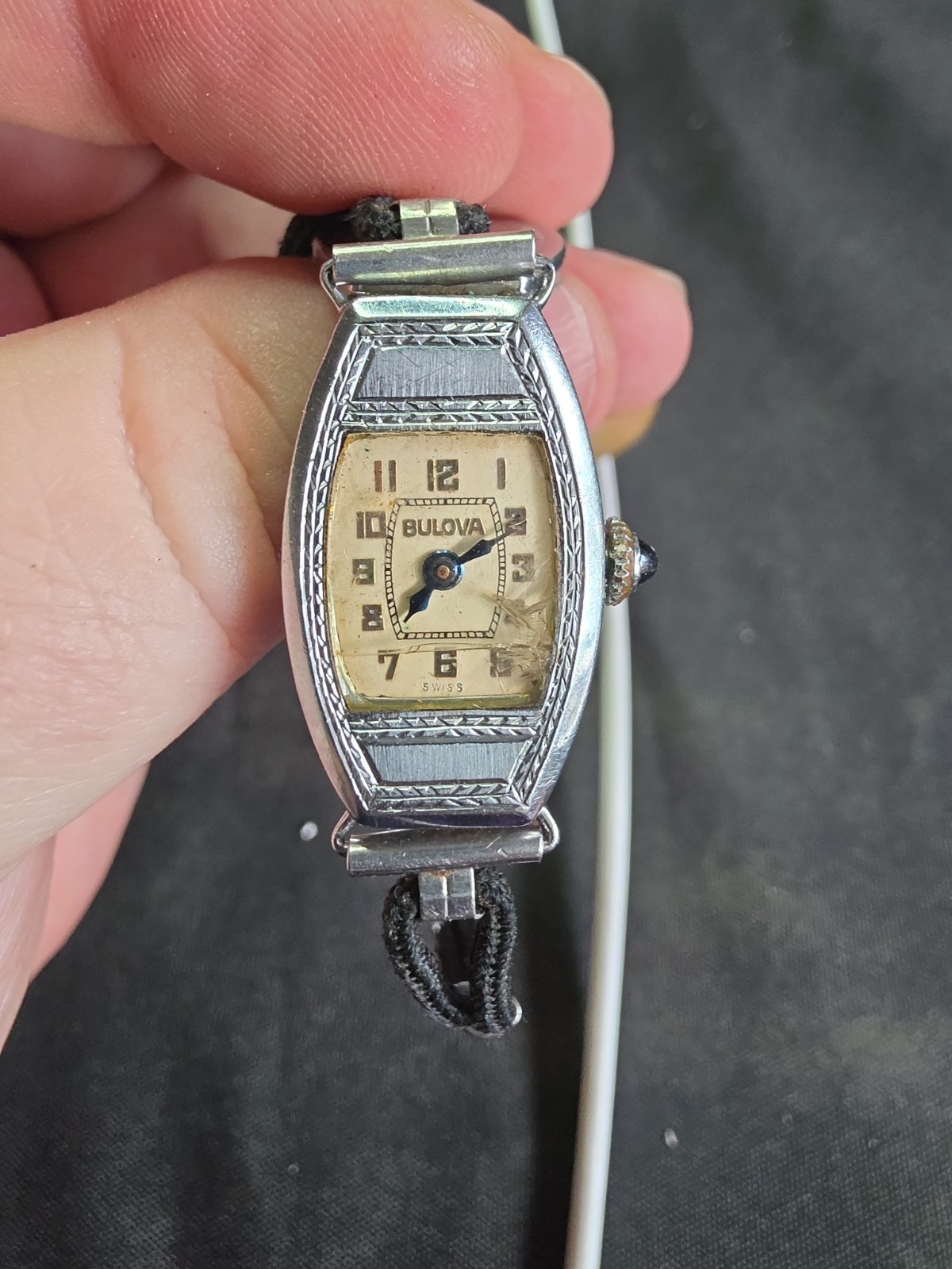 All-Original 1928 Bulova Art Deco 14K Solid Gold Lady’s Watch Set w/…