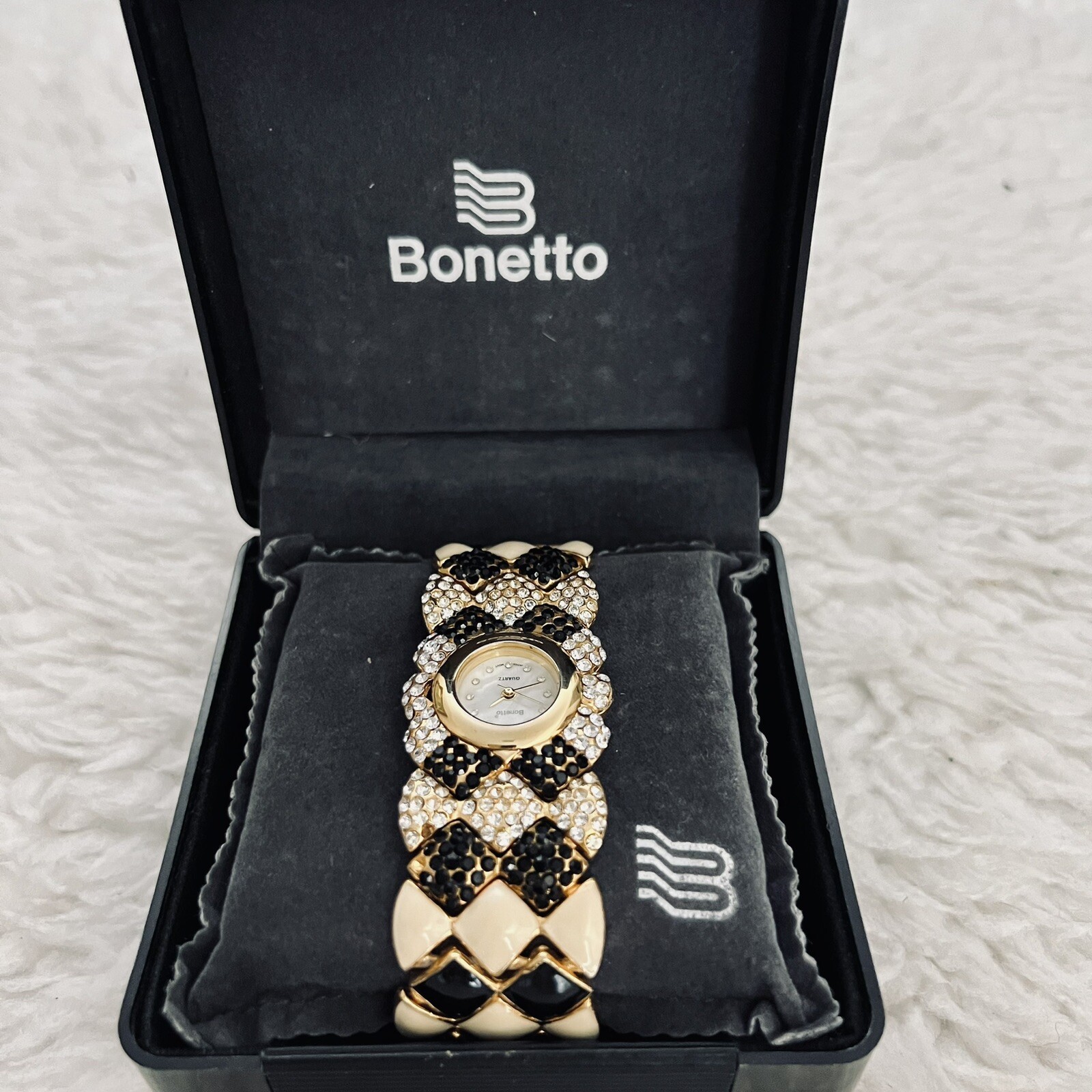 Bonetto Vintage Rhinestones Ladies Watch W/ Box