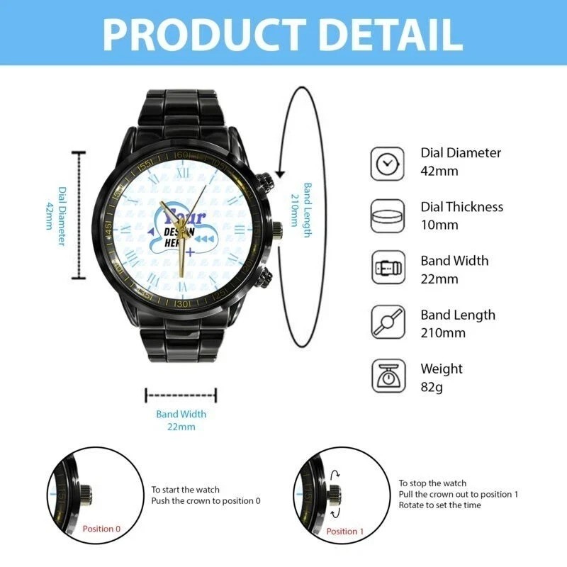 Personalized Morris Minor Traveler Speedometer Stainless Steel Watch Gift