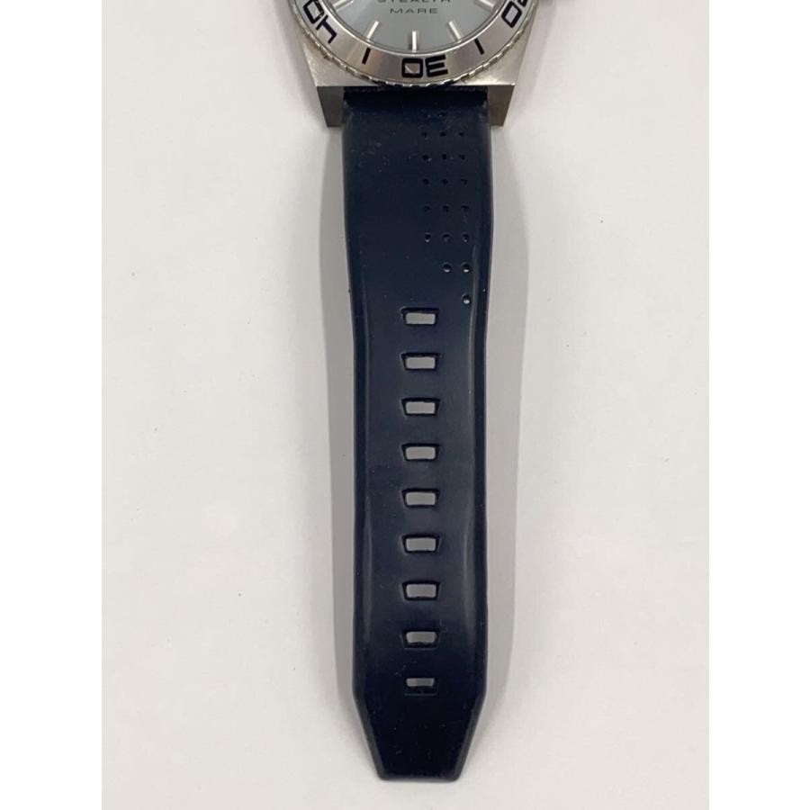 LOCMAN Rubber Watch Silver Black SS 211 Authentic Men H:1.77” W:1.97” 3777